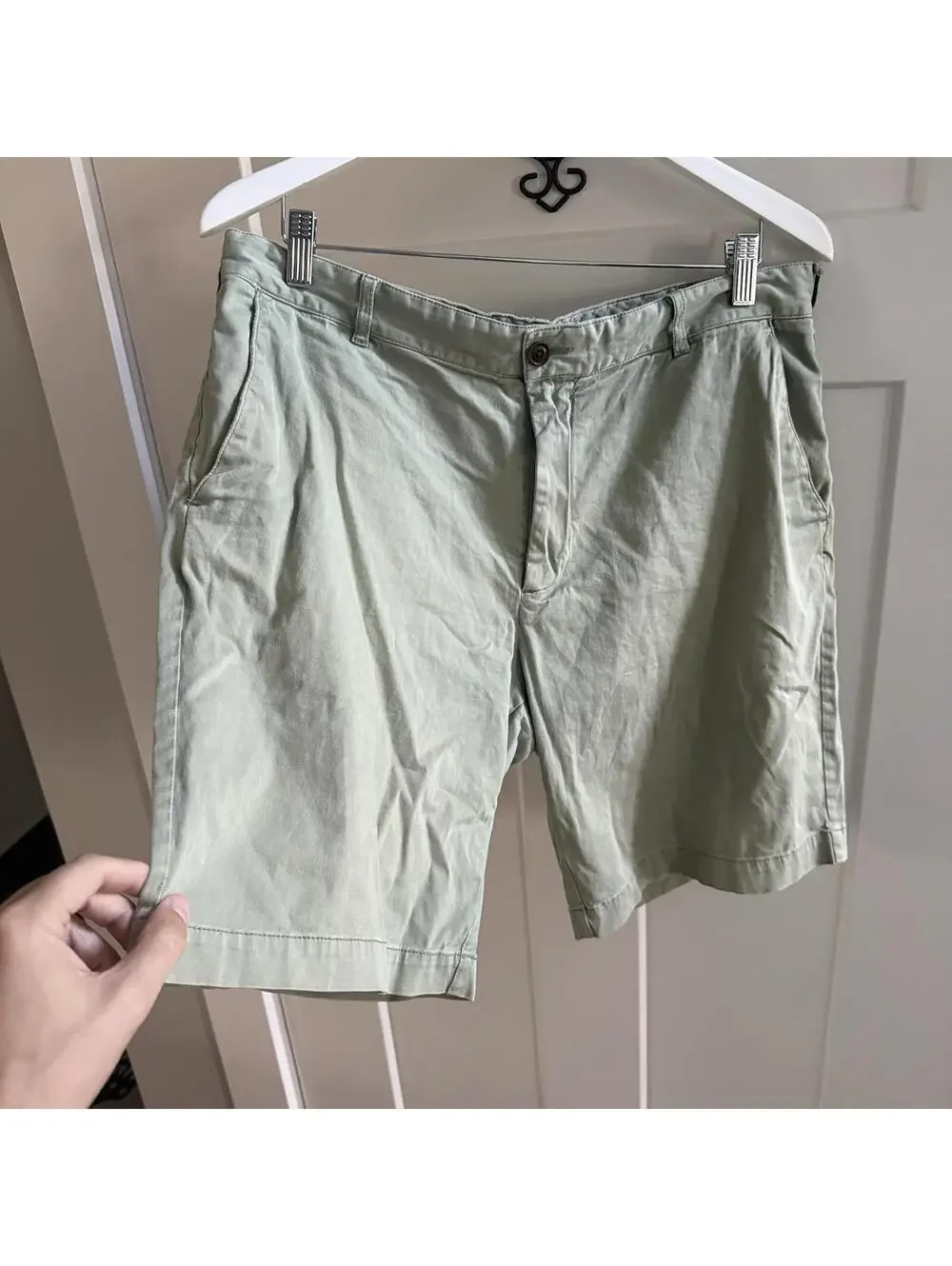 Faherty Mint Green Chino Shorts Mens 35 Cotton Stretch Casual Summer